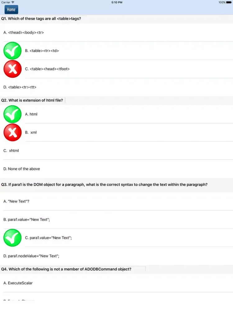 Questions for HTML iPad 应用截图