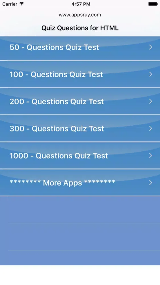 Questions for HTML应用截图