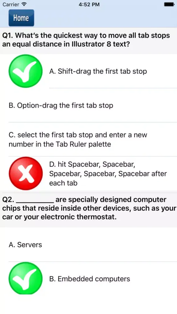 Questions for HTML应用截图