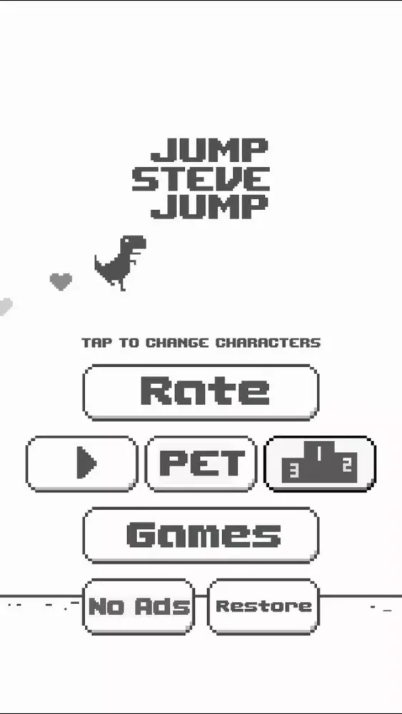 Capturas de pantalla de Jump Steve Jump - 8-bit Dinosaur Journey Widget Game