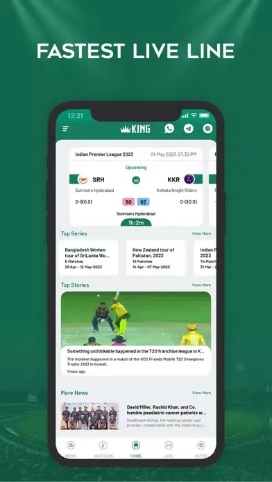 King - Cricket LiveLine Ekran Görüntüleri