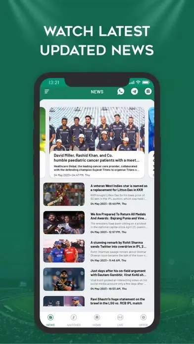 King - Cricket LiveLine Ekran Görüntüleri