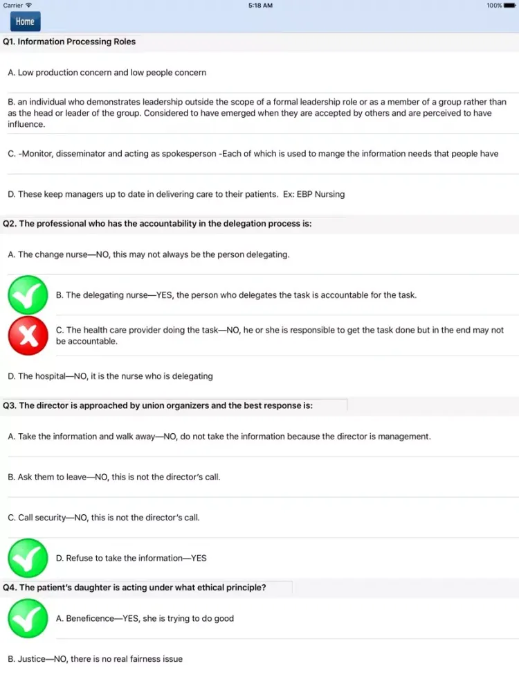 Leadership and Management in Nursing iPad  스크린샷