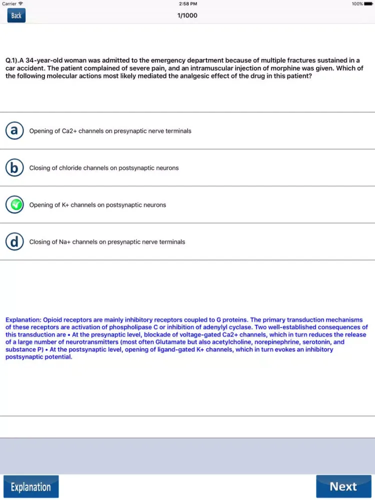 Zrzuty ekranu Pharmacology Exam Prep iPad 