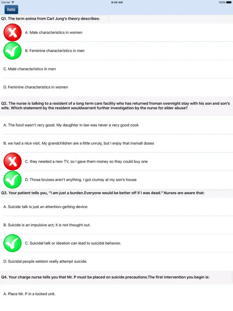 Zrzuty ekranu Psychiatry Quiz Questions iPad 