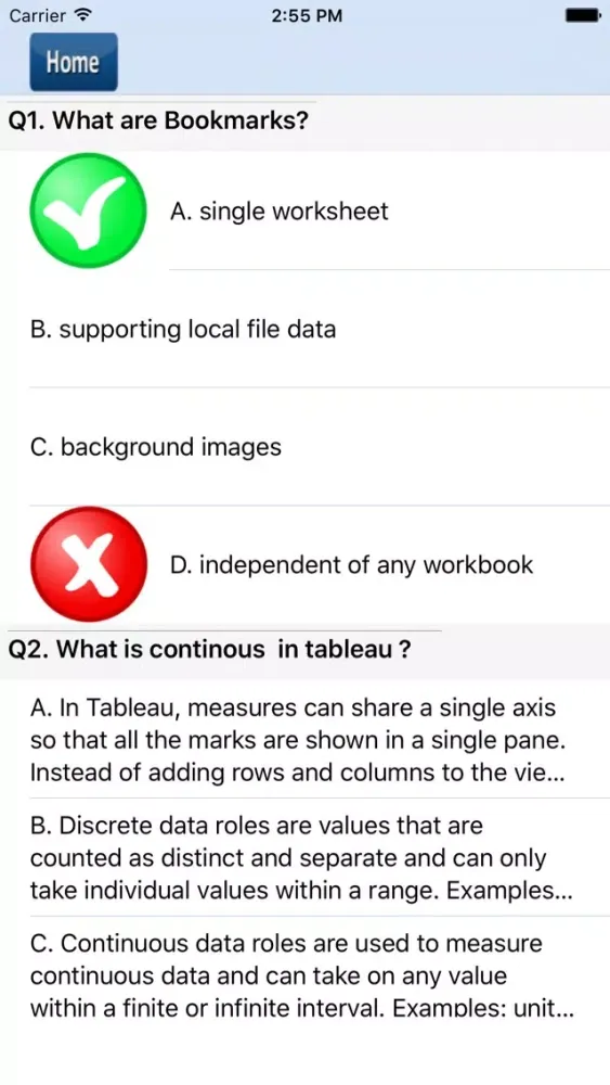 Capturas de pantalla de Quiz Questions for Tableau