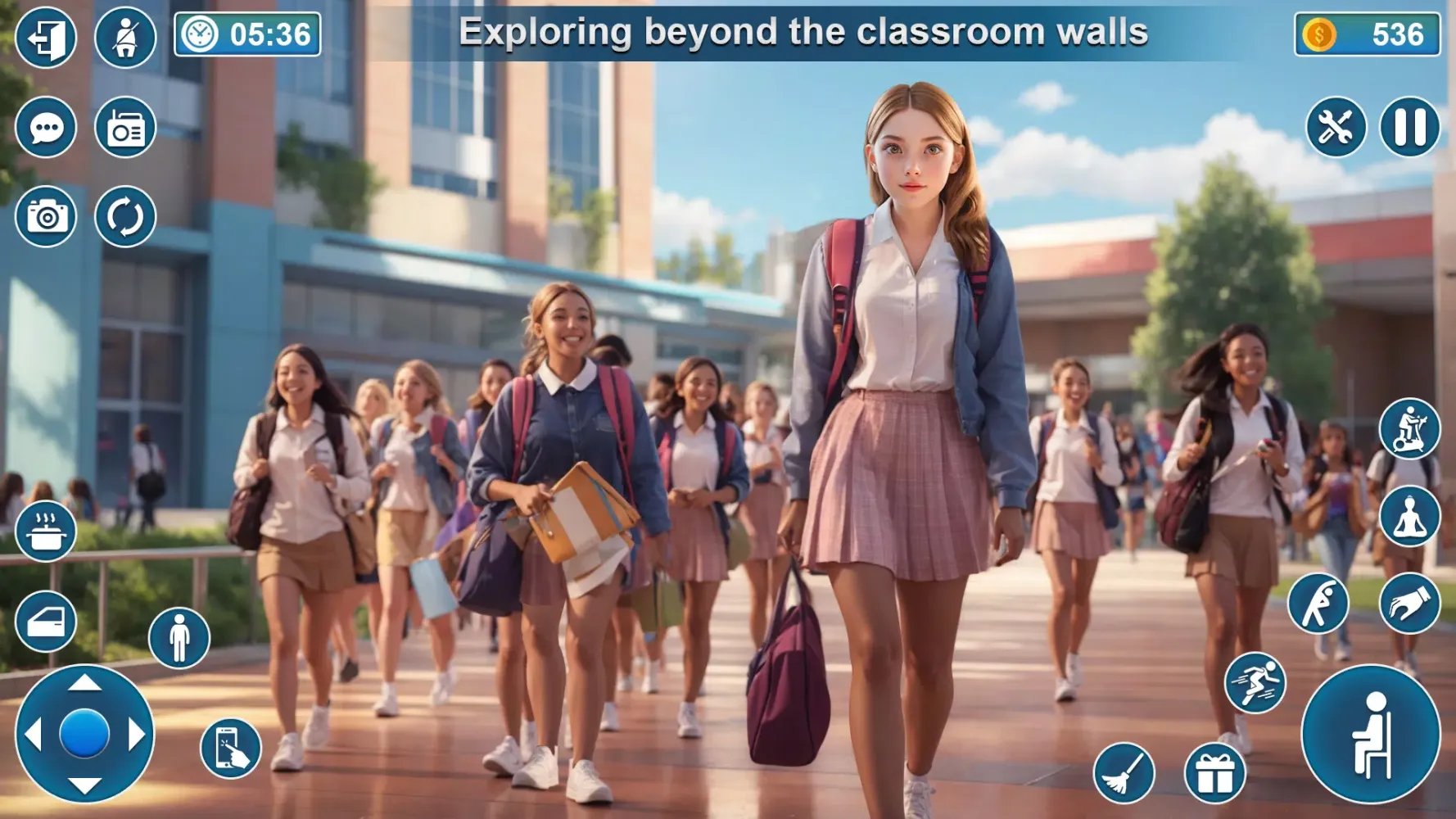 Screenshot di Virtual High School Girl 3D