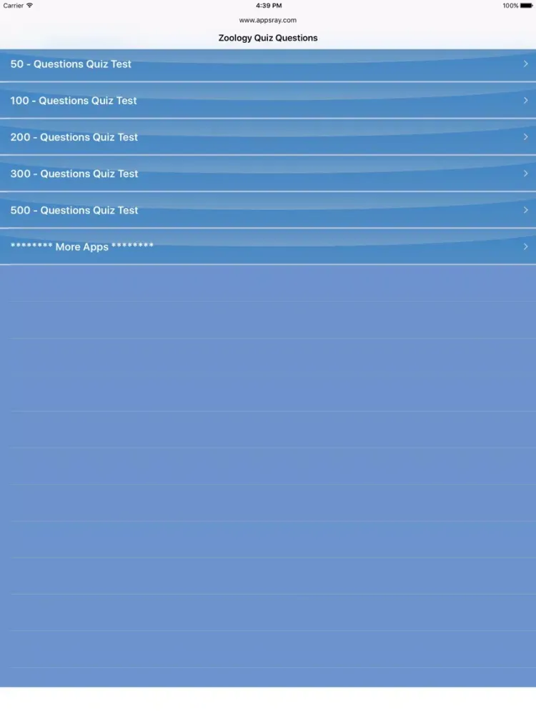 Zoology Quiz Pro iPad Screenshots