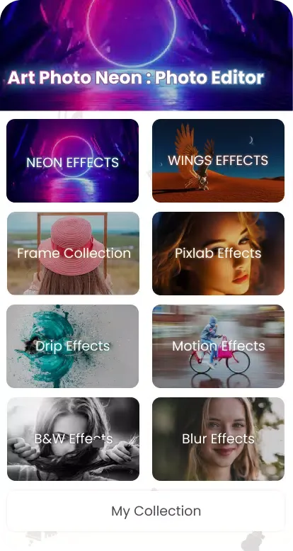 Ảnh chụp màn hình của NeonArt Effect AI Photo Editor