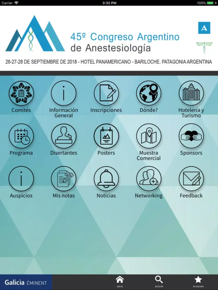 Screenshot di Anestesia Bariloche 2018 iPad 