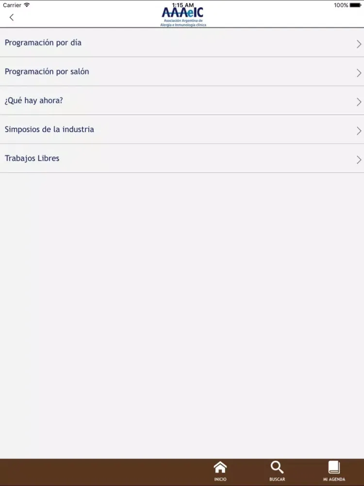 Congreso Anual AAAeIC 2016 iPad  Screenshots