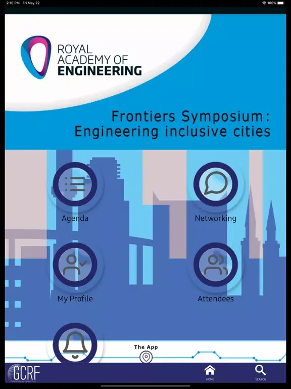 Screenshot di Frontiers symposium iPad 