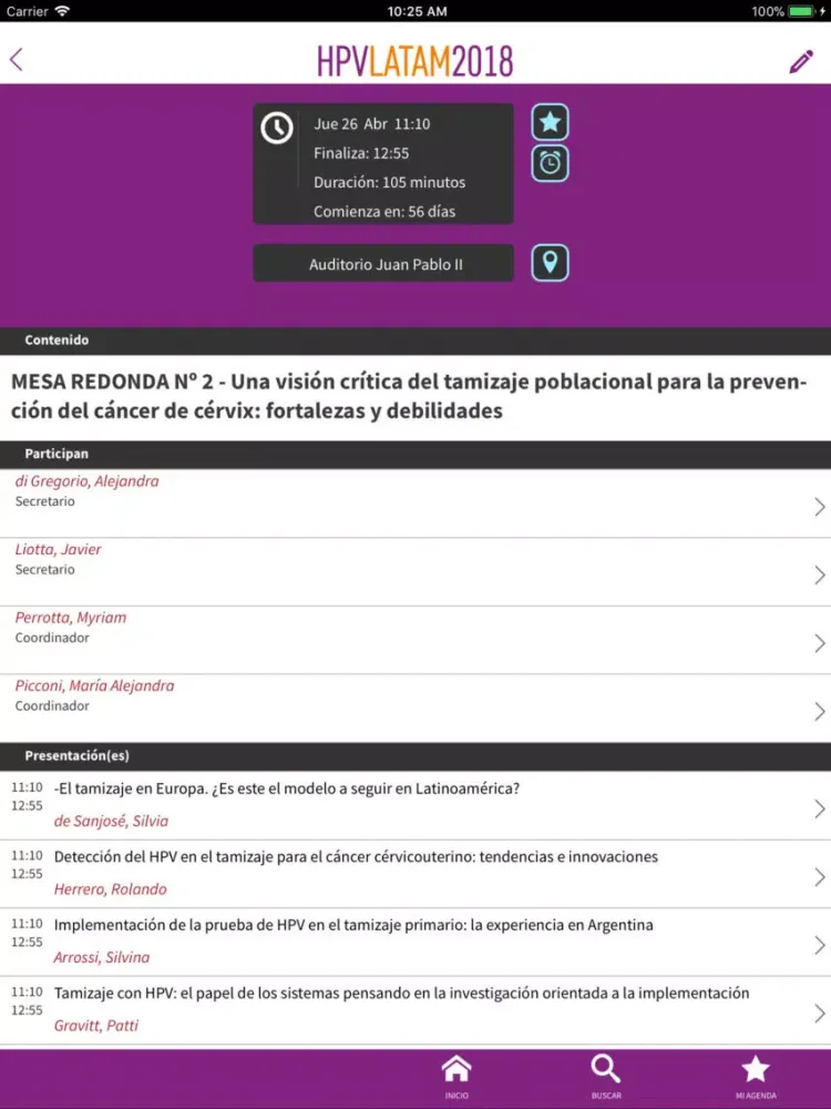 Captures d'écran de HPV 2018 iPad 