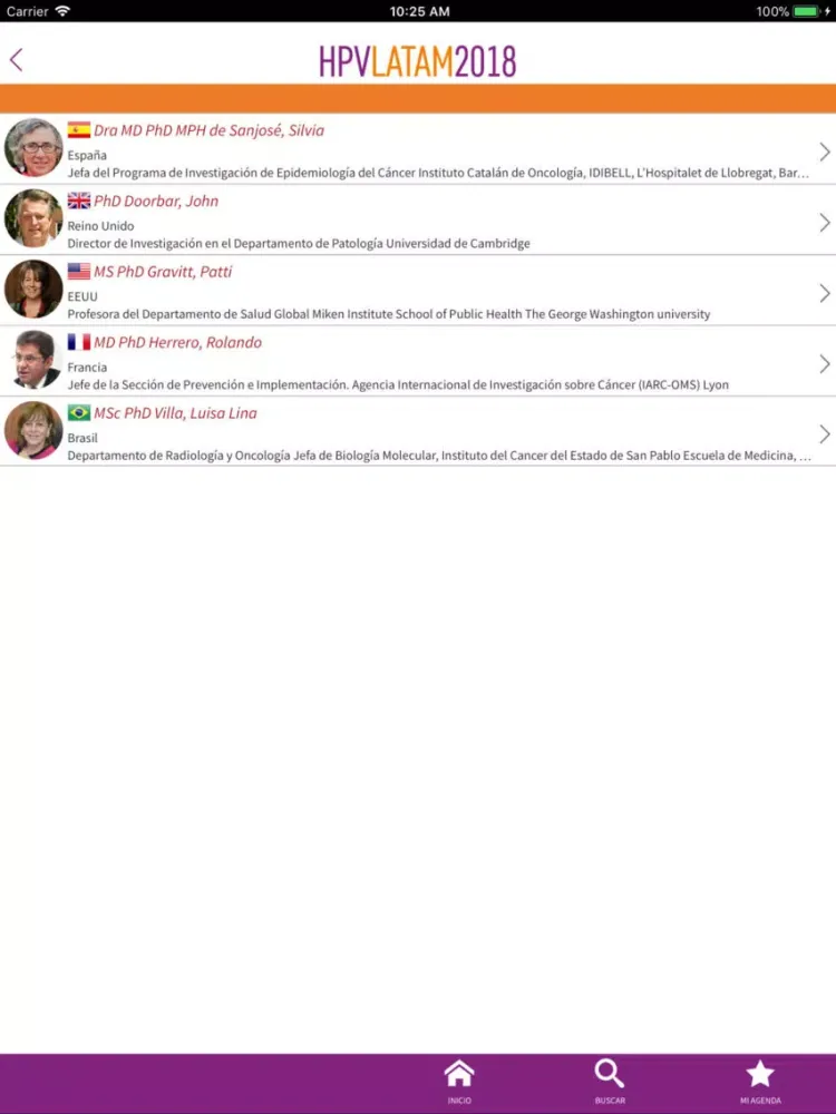 Captures d'écran de HPV 2018 iPad 