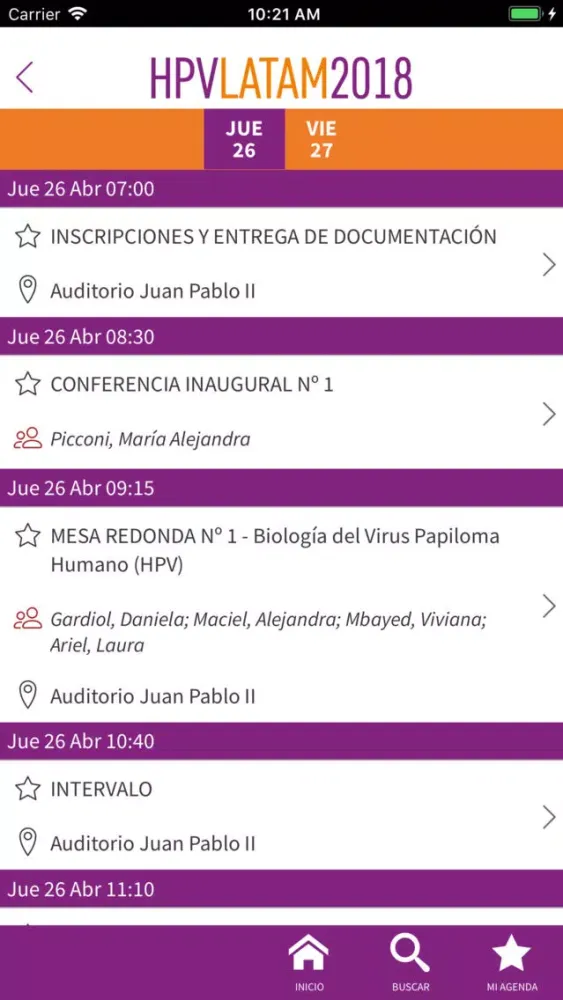 Captures d'écran de HPV 2018