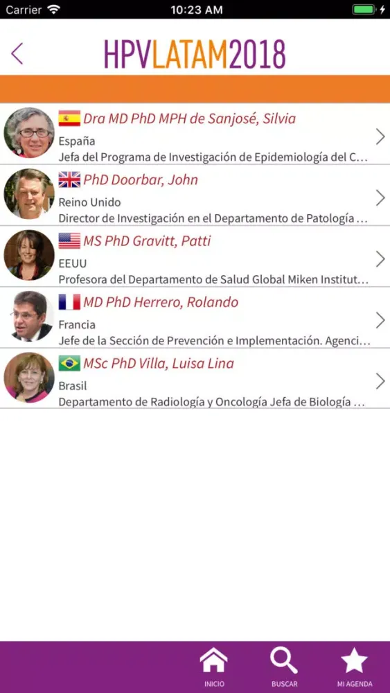 Captures d'écran de HPV 2018