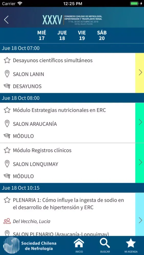 Capturas de pantalla de nefro2018