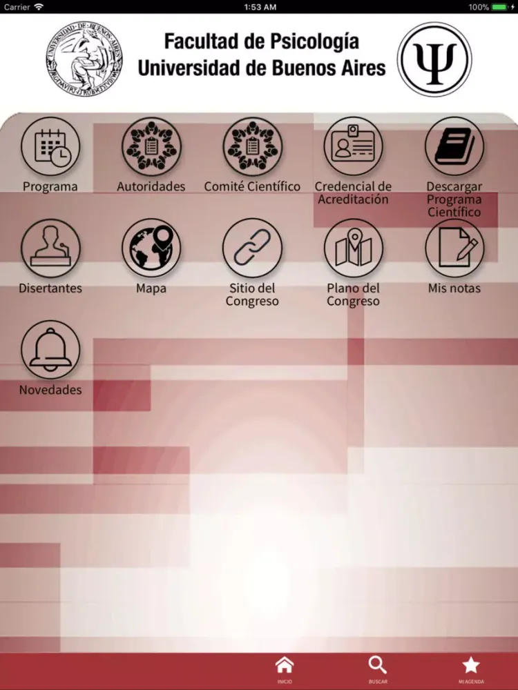 CONGRESO DE PSICOLOGÍA UBA iPad  스크린샷
