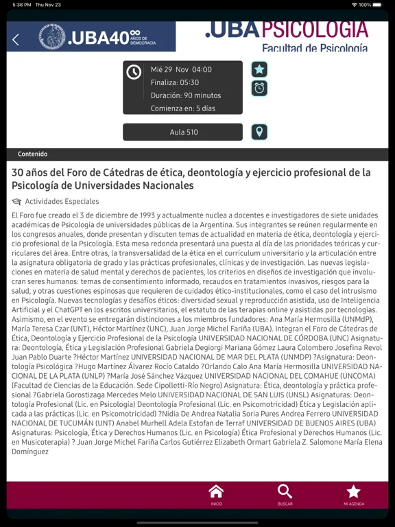 Congreso de Psicología iPad 应用截图