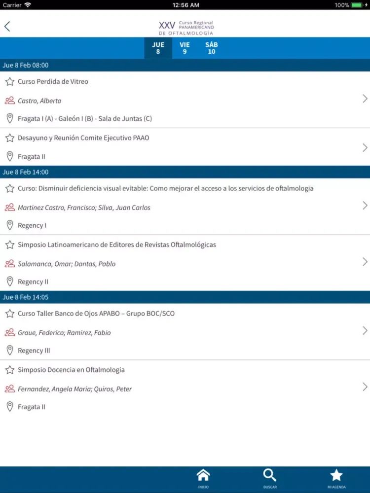 Regional PAAO iPad  Screenshots