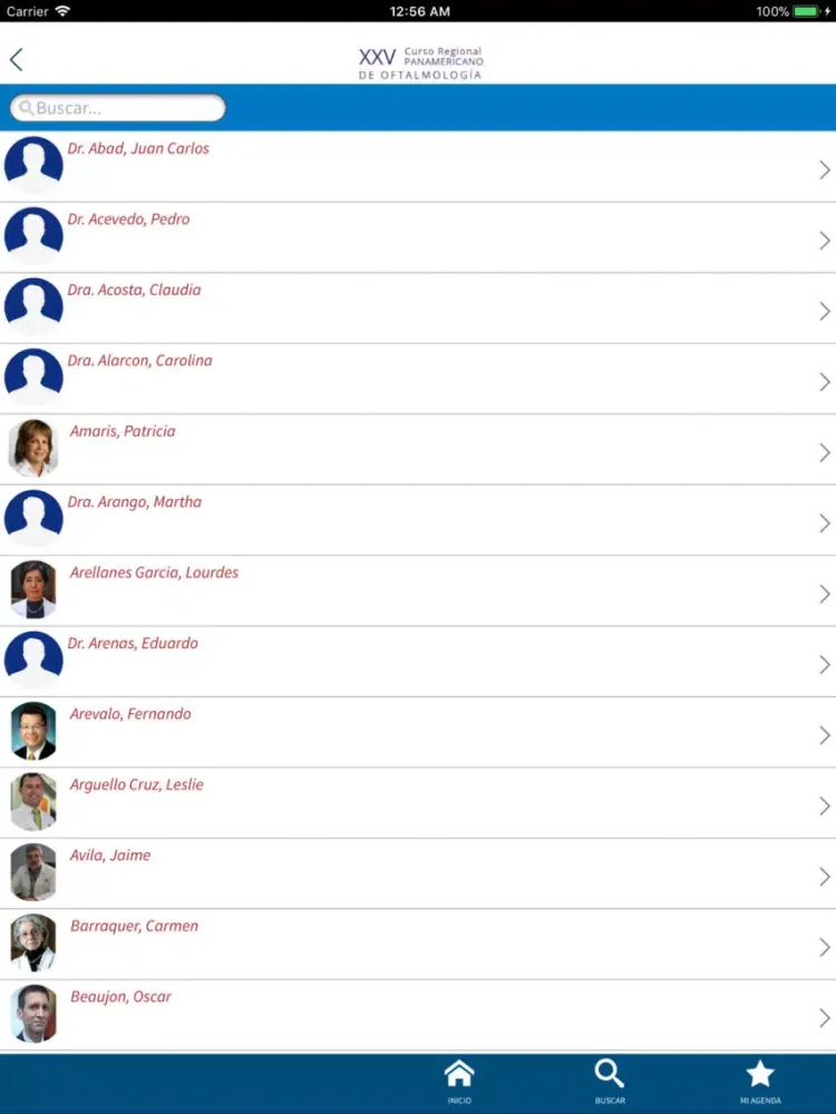 Regional PAAO iPad  Screenshots