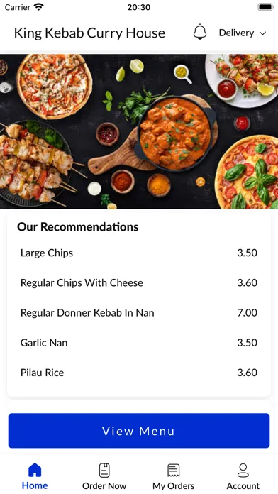 Capturas de pantalla de King Kebab Curry House.