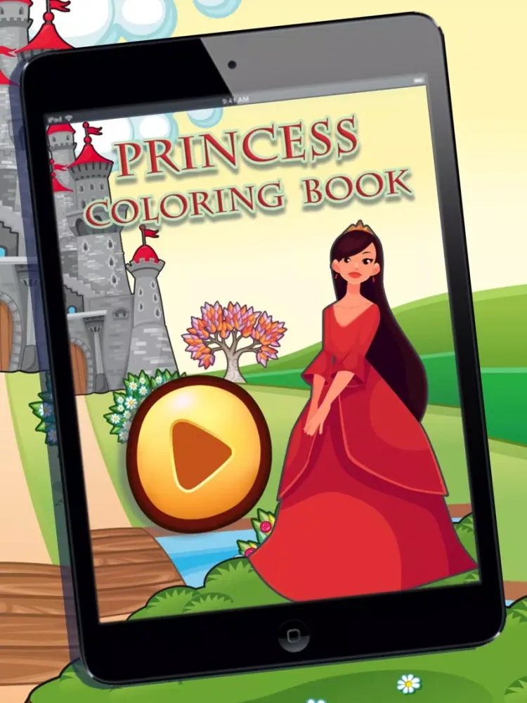 Ảnh chụp màn hình của Beautiful Princess Coloring Book iPad 