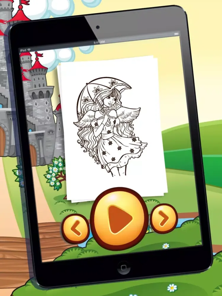 Ảnh chụp màn hình của Beautiful Princess Coloring Book iPad 