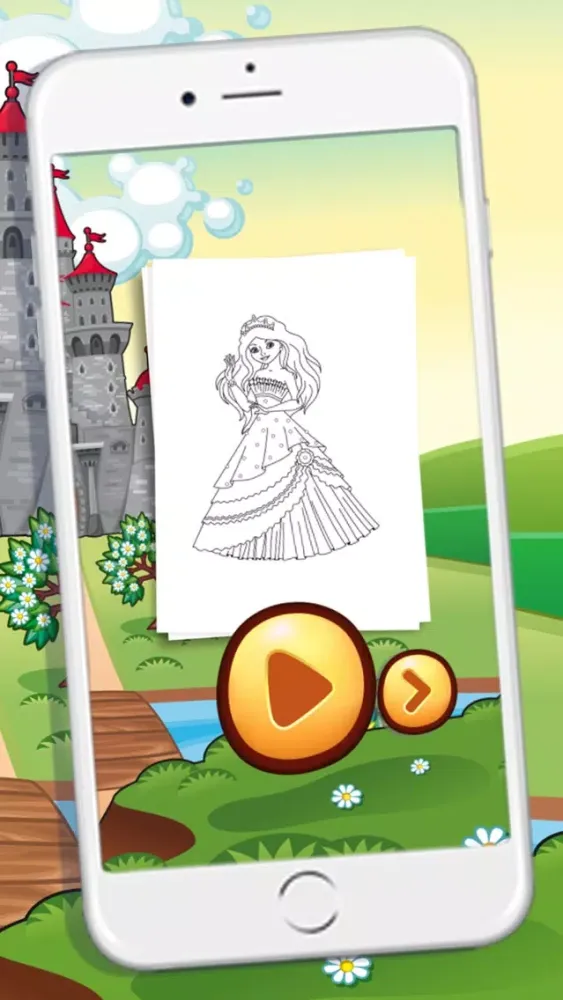 Ảnh chụp màn hình của Beautiful Princess Coloring Book