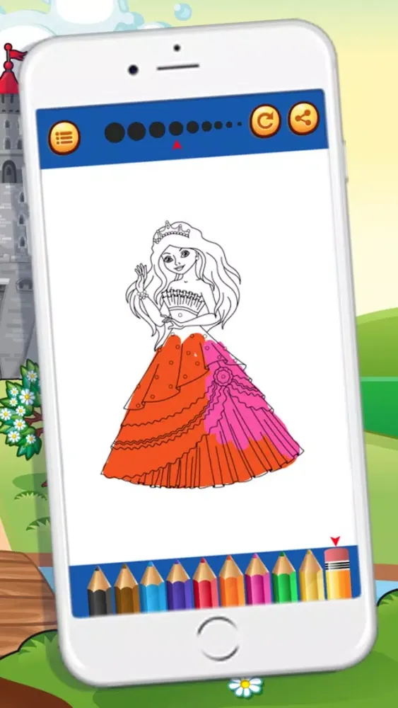 Ảnh chụp màn hình của Beautiful Princess Coloring Book