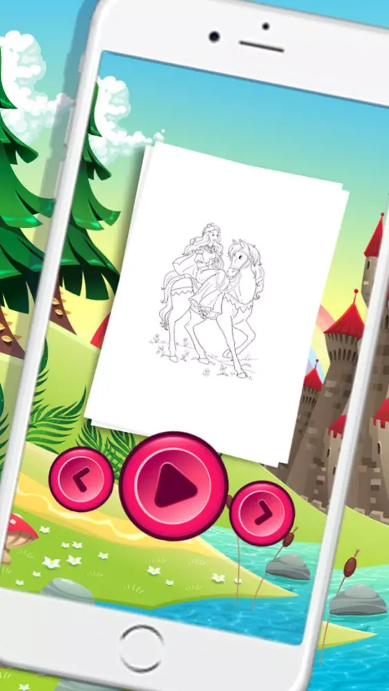 Princess Pony Coloring book for kids Screenshots