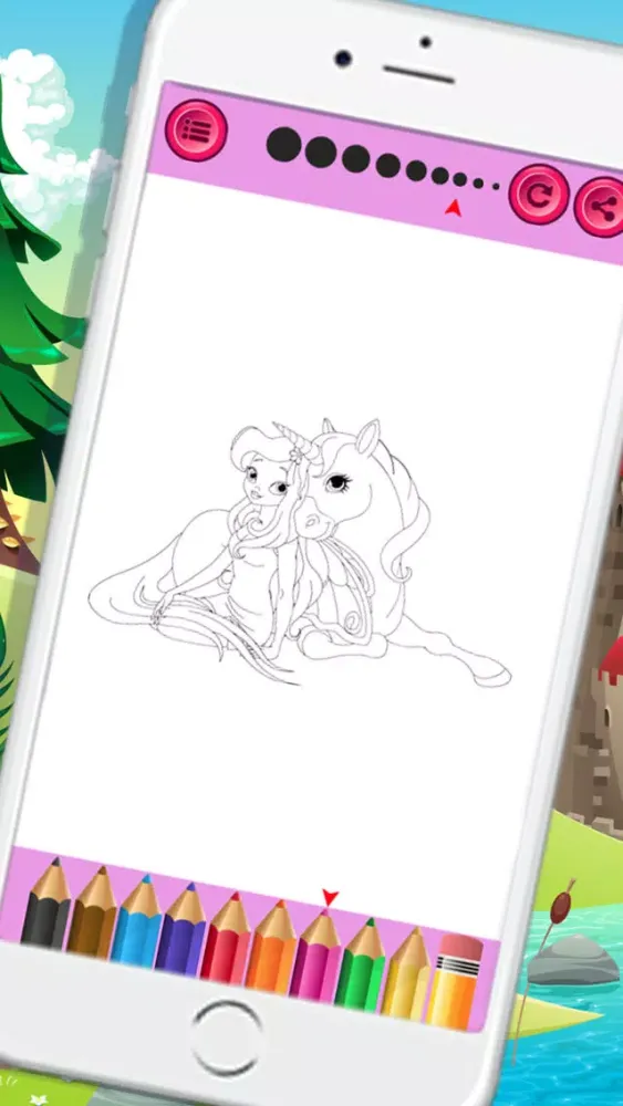 Princess Pony Coloring book for kids Screenshots