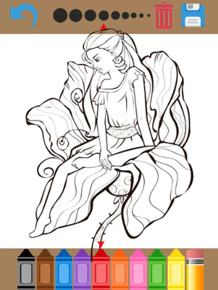 Princess Coloring Pages 1 iPad  Screenshots