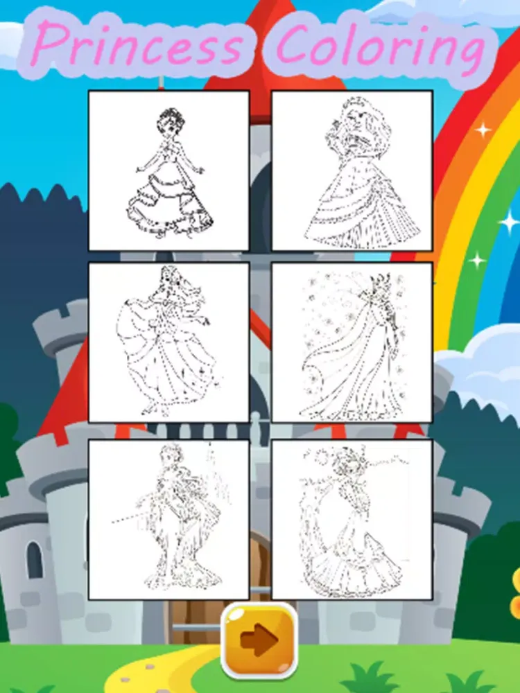 Princess Coloring Pages 1 iPad  Screenshots