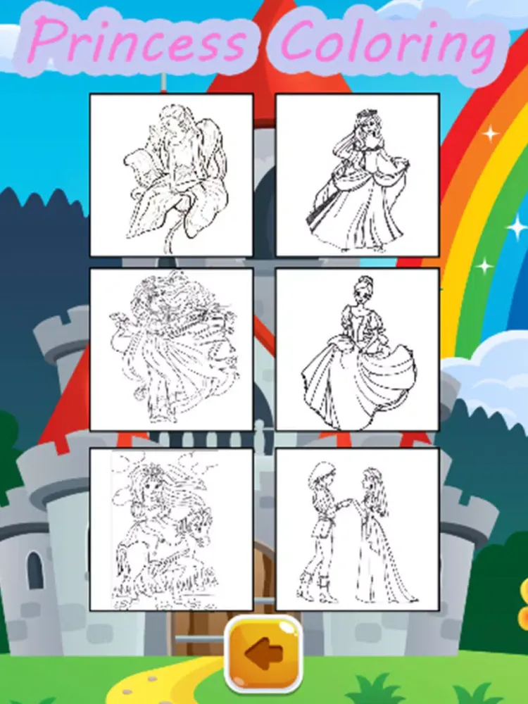 Princess Coloring Pages 1 iPad  Screenshots