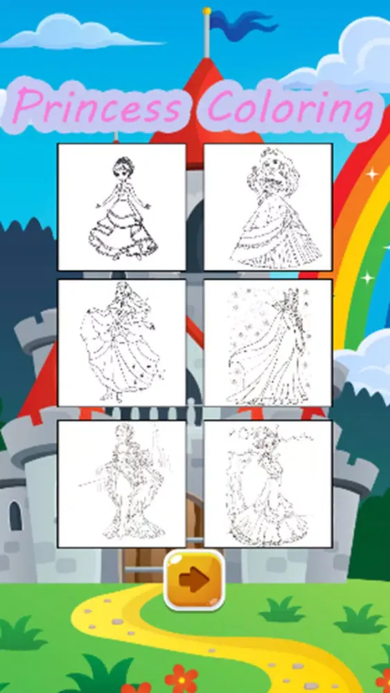 Princess Coloring Pages 1 Screenshots