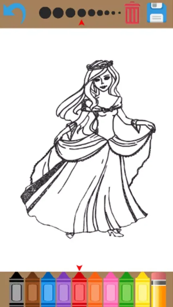 Princess Coloring Pages 1 Screenshots