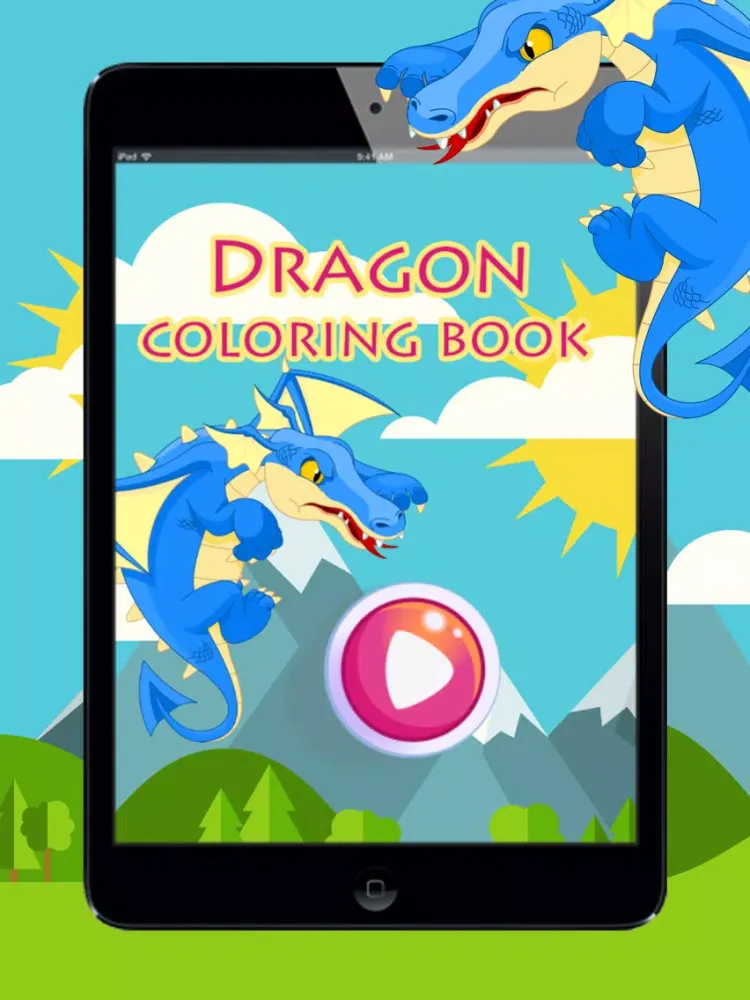 Tangkapan layar Dragons coloring books for kids iPad 