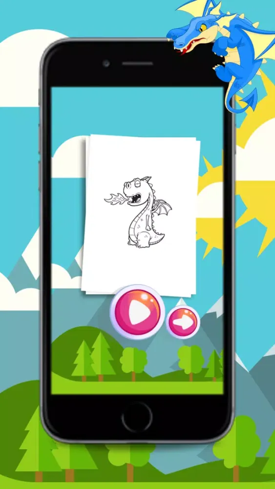 Tangkapan layar Dragons coloring books for kids
