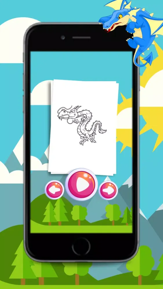 Tangkapan layar Dragons coloring books for kids