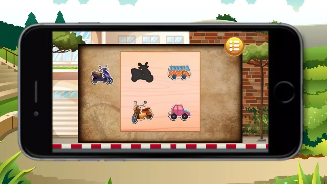 ภาพหน้าจอของ Car And Motorcycle Shadows Games for kids