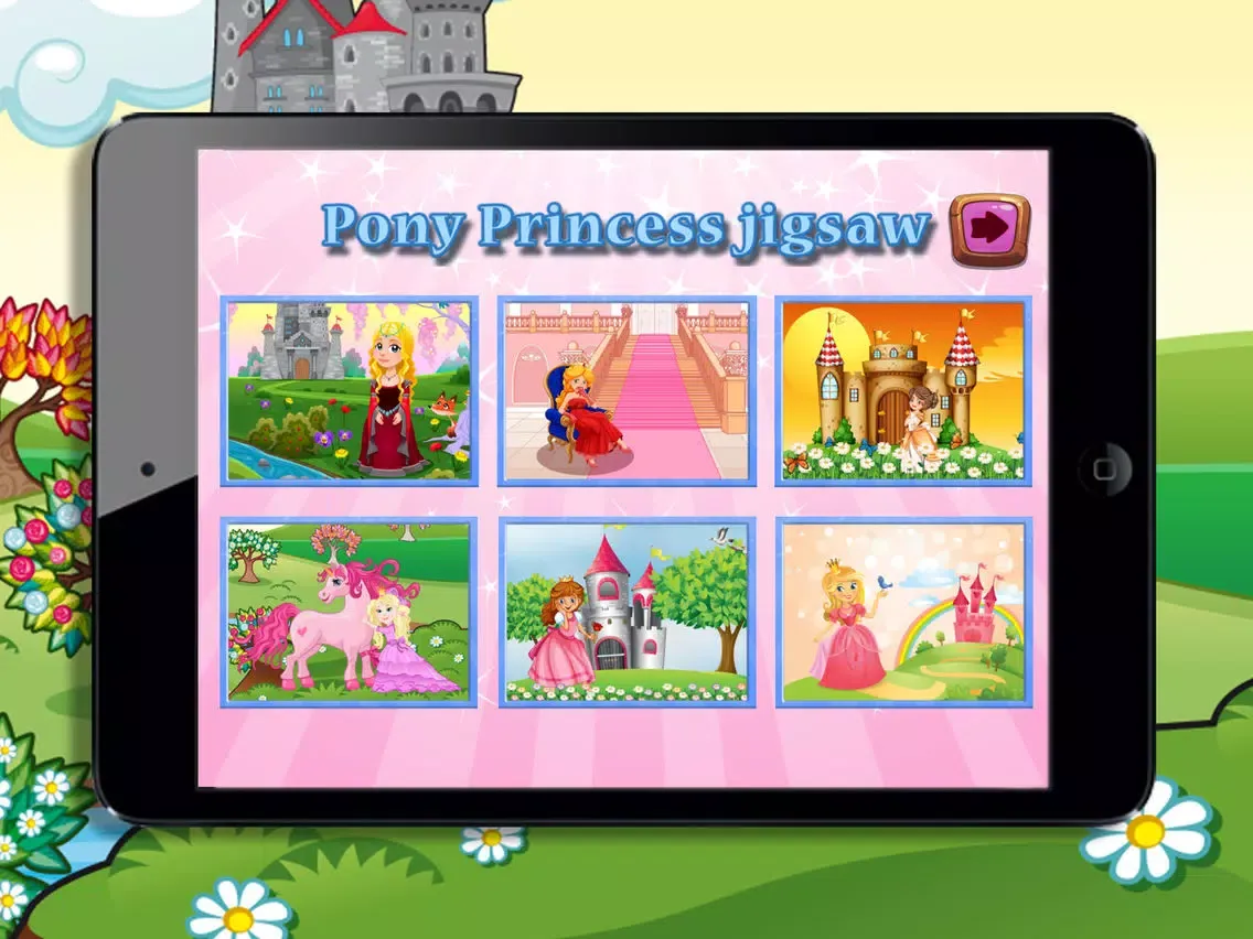 Princess And Pink horse Jigsaw Puzzles Games iPad  Screenshots