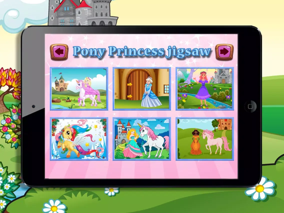 Princess And Pink horse Jigsaw Puzzles Games iPad  Screenshots