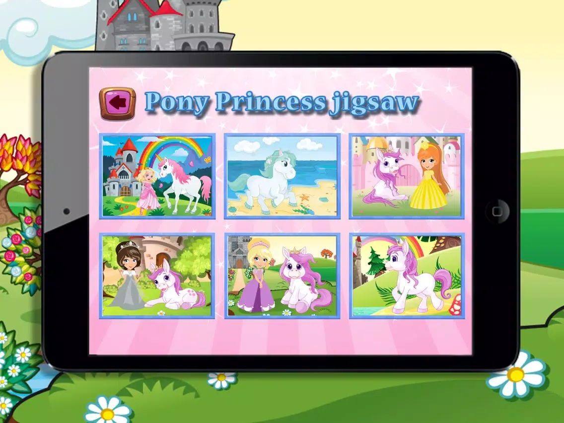Princess And Pink horse Jigsaw Puzzles Games iPad  Screenshots