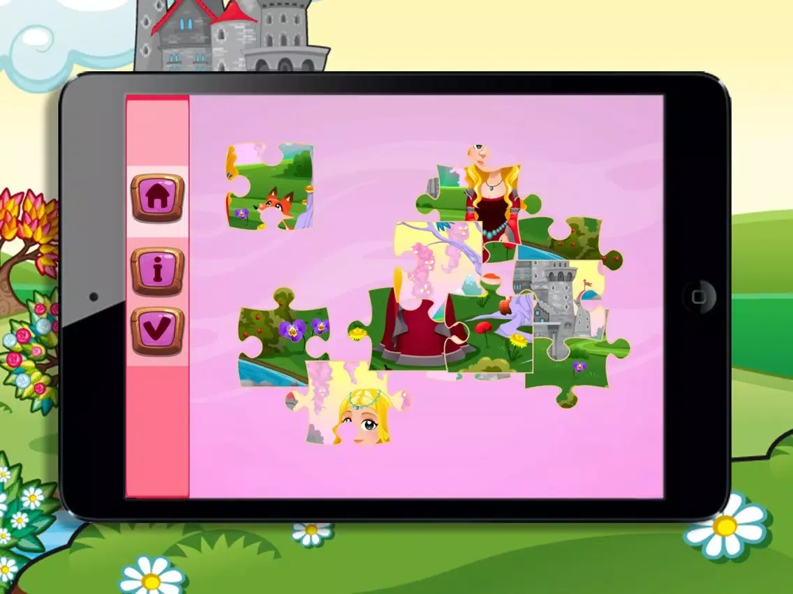 Princess And Pink horse Jigsaw Puzzles Games iPad  Screenshots