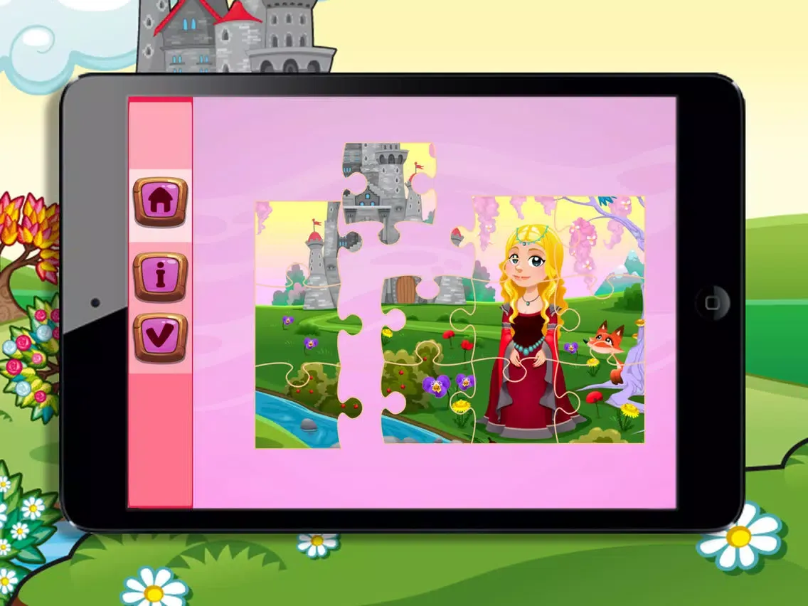 Princess And Pink horse Jigsaw Puzzles Games iPad  Screenshots