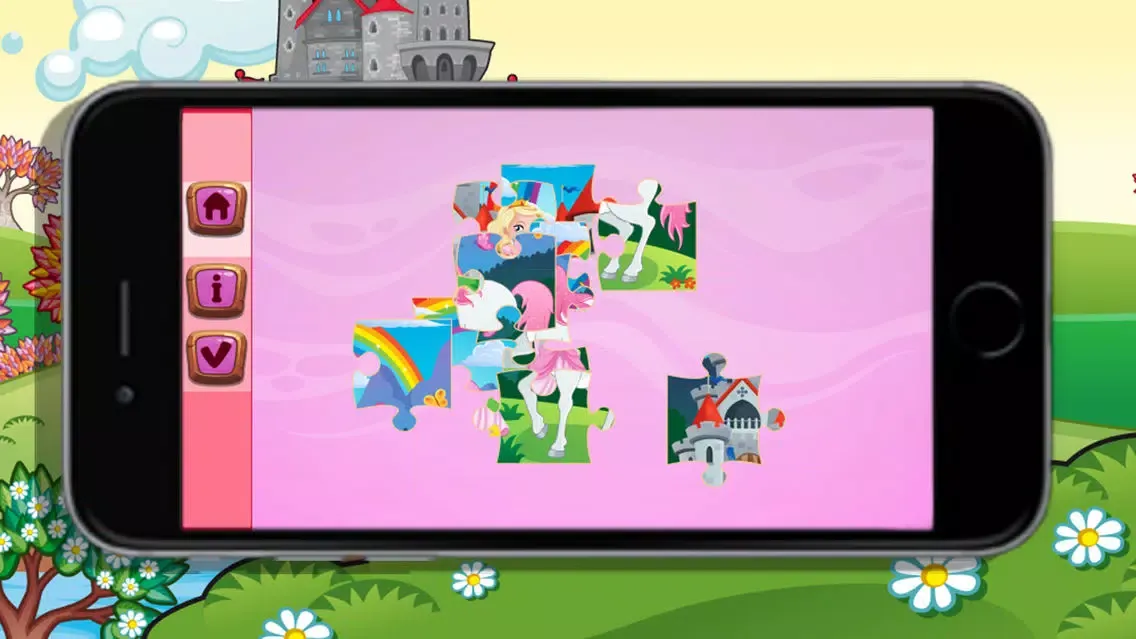Princess And Pink horse Jigsaw Puzzles Games Screenshots