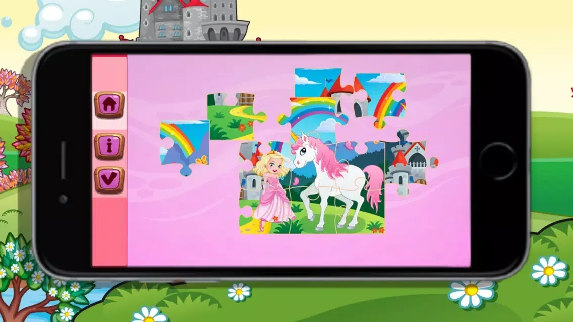 Princess And Pink horse Jigsaw Puzzles Games Screenshots