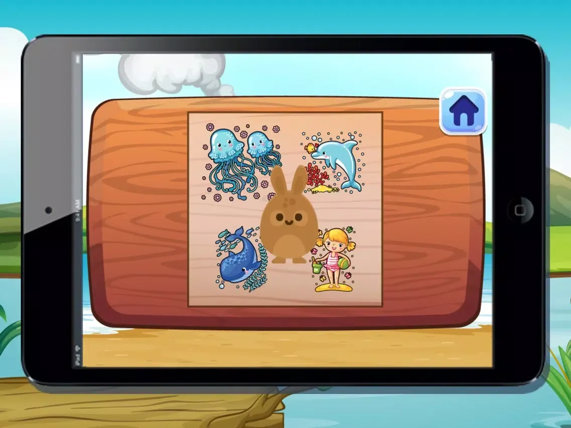 Sea Animals Shadow Puzzles Games for kids iPad  سکرین شاٹس