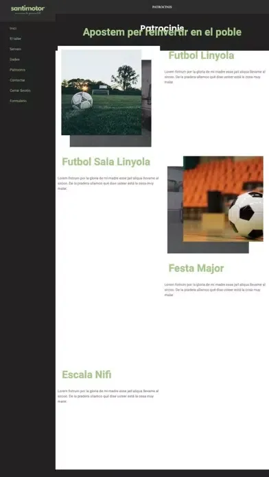 Capturas de tela do Santi Motor